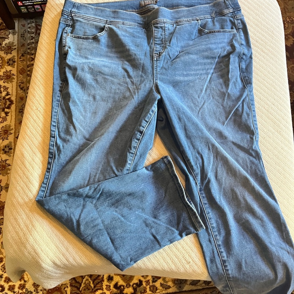 Pull on plus size skinny jeans